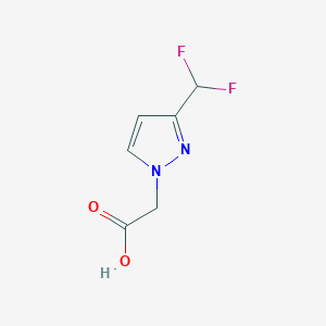 molecular formula C6H6F2N2O2 B1425819 2-(3-(二氟甲基)-1H-吡唑-1-基)乙酸 CAS No. 1489145-82-5
