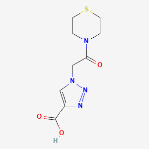 B1425820 1-(2-oxo-2-thiomorpholinoethyl)-1H-1,2,3-triazole-4-carboxylic acid CAS No. 1506260-38-3