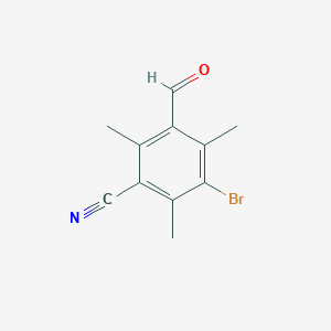 molecular formula C11H10BrNO B14258208 Benzonitrile, 3-bromo-5-formyl-2,4,6-trimethyl- CAS No. 374905-63-2