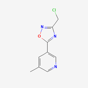 molecular formula C9H8ClN3O B1425825 3-[3-(氯甲基)-1,2,4-噁二唑-5-基]-5-甲基吡啶 CAS No. 660416-42-2