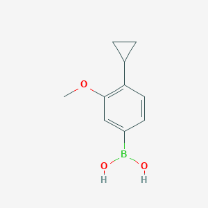 molecular formula C10H13BO3 B1425832 4-环丙基-3-甲氧基苯硼酸 CAS No. 1840935-61-6