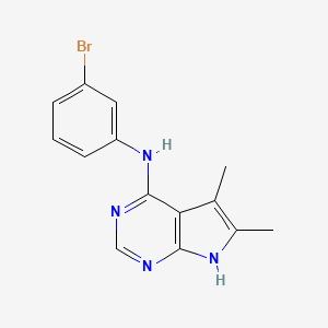 N-(3-bromophenyl)-5,6-dimethyl-7H-pyrrolo[2,3-d]pyrimidin-4-amine