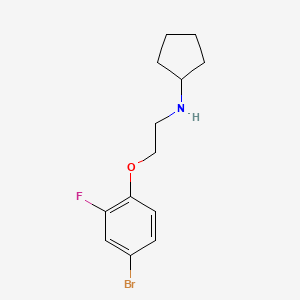 molecular formula C13H17BrFNO B1425850 N-(2-(4-溴-2-氟苯氧基)乙基)环戊胺 CAS No. 1271107-45-9