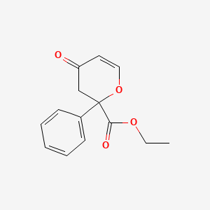 Ethyl 4-oxo-2-phenyl-3H-pyran-2-carboxylate