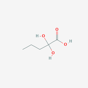 molecular formula C5H10O4 B14258524 2,2-Dihydroxypentanoic acid CAS No. 189314-60-1