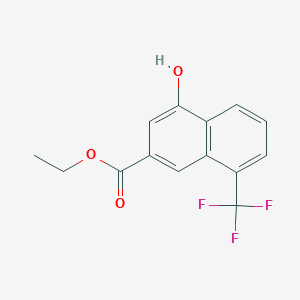 2-Naphthalenecarboxylic acid, 4-hydroxy-8-(trifluoromethyl)-, ethyl ester