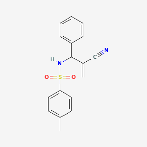 Benzenesulfonamide, N-(2-cyano-1-phenyl-2-propenyl)-4-methyl-