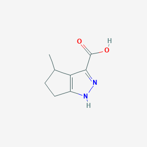 B1425883 4-Methyl-1,4,5,6-tetrahydrocyclopenta[C]pyrazole-3-carboxylic acid CAS No. 856256-55-8