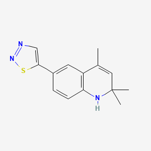 molecular formula C14H15N3S B14258866 2,2,4-Trimethyl-6-(1,2,3-thiadiazol-5-yl)-1,2-dihydroquinoline CAS No. 179894-37-2