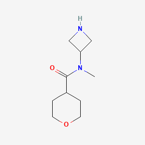 molecular formula C10H18N2O2 B1425896 N-(氮杂环丁-3-基)-N-甲基四氢-2H-吡喃-4-甲酰胺 CAS No. 1485995-33-2