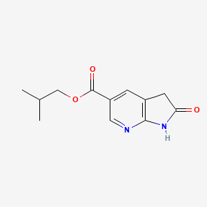 1H-Pyrrolo[2,3-b]pyridine-5-carboxylic acid, 2,3-dihydro-2-oxo-, 2-methylpropyl ester