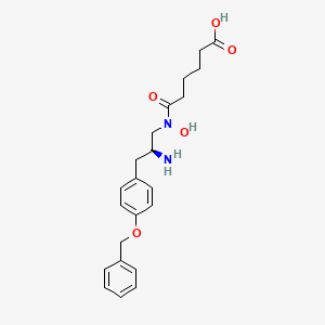 6-[{(2s)-2-Amino-3-[4-(Benzyloxy)phenyl]propyl}(Hydroxy)amino]-6-Oxohexanoic Acid)