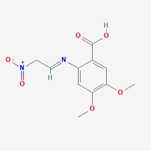 4,5-Dimethoxy-2-(2-nitroethylideneamino)benzoic acid