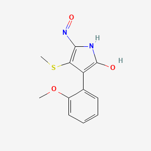 5-(Hydroxyamino)-3-(2-methoxyphenyl)-4-(methylsulfanyl)-2H-pyrrol-2-one