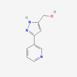molecular formula C9H9N3O B1425907 (5-(吡啶-3-基)-1H-吡唑-3-基)甲醇 CAS No. 287494-03-5