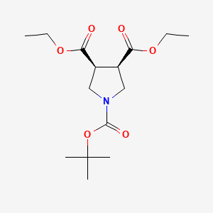 molecular formula C15H25NO6 B1425910 顺式-N-Boc-吡咯烷-3,4-二羧酸二乙酯 CAS No. 1360547-54-1
