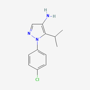 molecular formula C12H14ClN3 B1425922 1-(4-氯苯基)-5-(异丙基)-1H-吡唑-4-胺 CAS No. 1508227-54-0