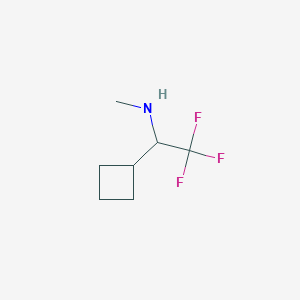 molecular formula C7H12F3N B1425928 (1-环丁基-2,2,2-三氟乙基)(甲基)胺 CAS No. 1513411-07-8