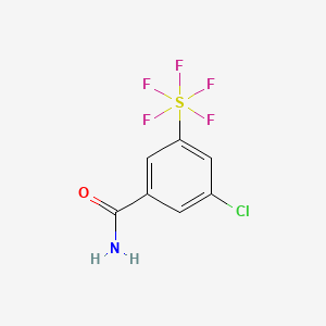 molecular formula C7H5ClF5NOS B1425930 3-氯-5-(五氟磺基)苯甲酰胺 CAS No. 1240257-35-5