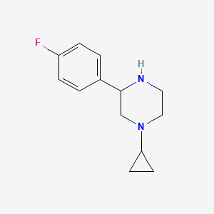 molecular formula C13H17FN2 B1425939 1-Cyclopropyl-3-(4-fluorophenyl)piperazine CAS No. 1248907-47-2