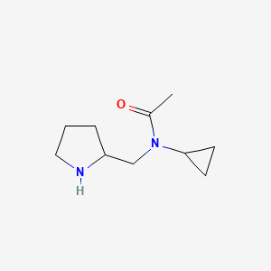 molecular formula C10H18N2O B1425943 N-Cyclopropyl-N-pyrrolidin-2-ylmethyl-acetamide CAS No. 1353972-12-9