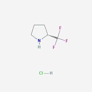 molecular formula C5H9ClF3N B1425944 (R)-2-Trifluoromethyl-pyrrolidine hydrochloride CAS No. 1389310-06-8
