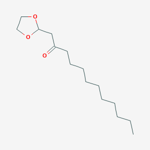 molecular formula C15H28O3 B1425947 1-(1,3-二氧杂环己烷-2-基)-十二烷-2-酮 CAS No. 1263365-83-8