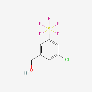 molecular formula C7H6ClF5OS B1425949 3-Chloro-5-(pentafluorosulfur)benzyl alcohol CAS No. 1240256-97-6