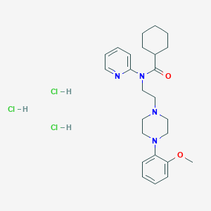 molecular formula C25H37Cl3N4O2 B142595 WAY-100635 盐酸盐 CAS No. 146714-97-8