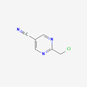 molecular formula C6H4ClN3 B1425952 2-(氯甲基)嘧啶-5-碳腈 CAS No. 1086393-94-3