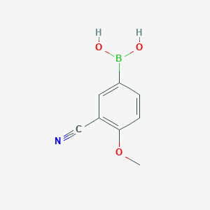 molecular formula C8H8BNO3 B1425953 3-氰基-4-甲氧基苯硼酸 CAS No. 911210-48-5