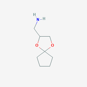 molecular formula C8H15NO2 B1425954 1,4-Dioxaspiro[4.4]nonan-2-ylmethanamine CAS No. 4745-17-9