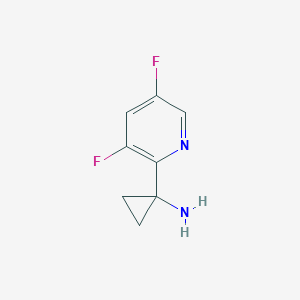 molecular formula C8H8F2N2 B1425957 1-(3,5-二氟吡啶-2-基)环丙胺 CAS No. 1260657-75-7