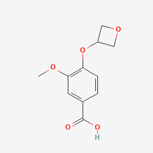 molecular formula C11H12O5 B1425962 3-Methoxy-4-(oxetan-3-yloxy)benzoic acid CAS No. 1349708-72-0