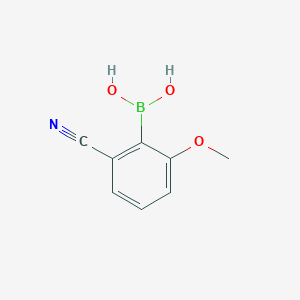 molecular formula C8H8BNO3 B1425966 2-氰基-6-甲氧基苯硼酸 CAS No. 1164100-85-9