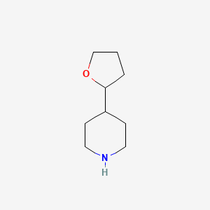 molecular formula C9H17NO B1425967 4-(氧杂环丁烷-2-基)哌啶 CAS No. 1314966-66-9