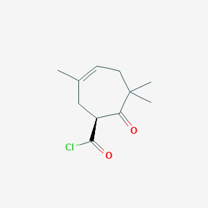 (1S)-3,6,6-trimethyl-7-oxocyclohept-3-ene-1-carbonyl chloride