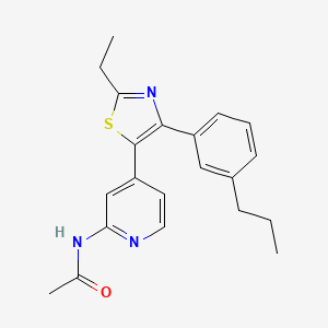 N-[4-[2-Ethyl-4-(3-propylphenyl)-1,3-thiazol-5-YL]-2-pyridyl]acetamide