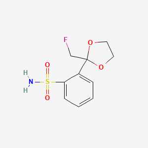 2-[2-(Fluoromethyl)-1,3-dioxolan-2-yl]benzene-1-sulfonamide