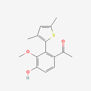 1-[2-(3,5-Dimethylthiophen-2-yl)-4-hydroxy-3-methoxyphenyl]ethan-1-one