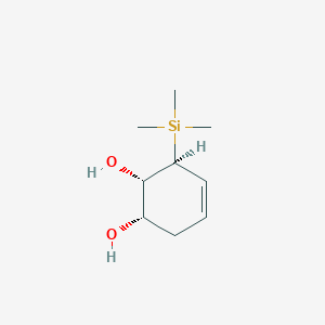 4-Cyclohexene-1,2-diol, 3-(trimethylsilyl)-, (1S,2S,3S)-