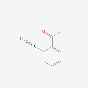 molecular formula C11H10O B14259765 1-(2-Ethynylphenyl)propan-1-one 