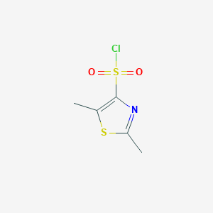 molecular formula C5H6ClNO2S2 B1425984 二甲基-1,3-噻唑-4-磺酰氯 CAS No. 955085-16-2