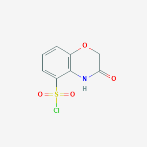 molecular formula C8H6ClNO4S B1425986 3-酮-3,4-二氢-2H-1,4-苯并噁嗪-5-磺酰氯 CAS No. 1049652-25-6