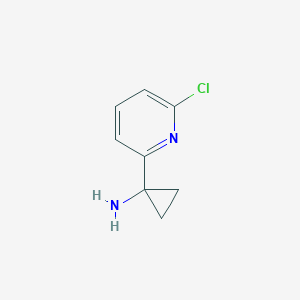 molecular formula C8H9ClN2 B1425990 1-(6-氯吡啶-2-基)环丙胺 CAS No. 1060811-69-9