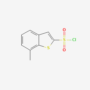 molecular formula C9H7ClO2S2 B1425994 Benzo[b]thiophene-2-sulfonyl chloride, 7-methyl- CAS No. 1158208-53-7