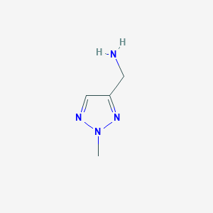 molecular formula C4H8N4 B1425998 (2-甲基三唑-4-基)甲胺 CAS No. 791584-15-1