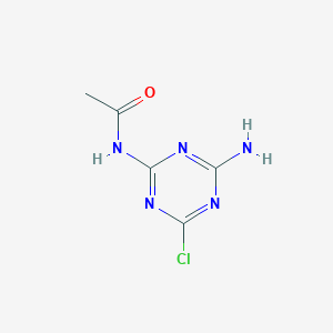 molecular formula C5H6ClN5O B142600 N-(4-氨基-6-氯-1,3,5-三嗪-2-基)乙酰胺 CAS No. 115339-34-9
