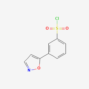 molecular formula C9H6ClNO3S B1426006 3-(1,2-恶唑-5-基)苯-1-磺酰氯 CAS No. 13567-19-6