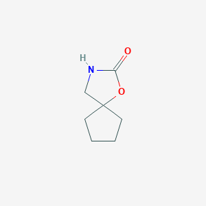 molecular formula C7H11NO2 B1426008 1-氧杂-3-氮杂螺[4.4]壬烷-2-酮 CAS No. 19684-59-4